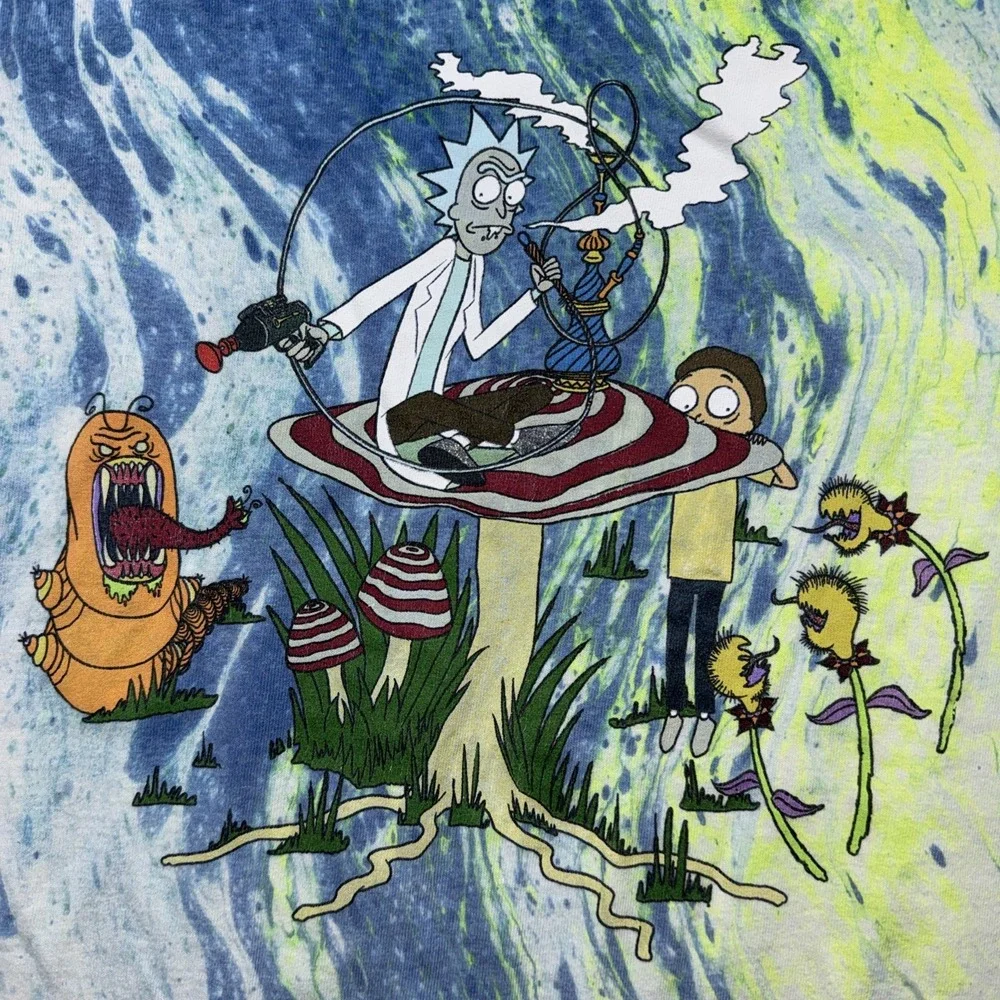 Ripple Junction Rick And Morty Adult Swim 2017 T-shirt Size Medium Tee Tie Dye